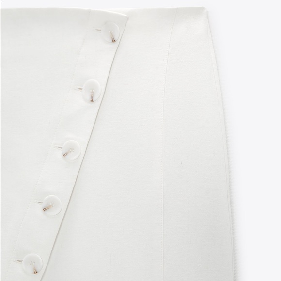 Double Slit button Front ZARA Midi Skirt - Picture 6 of 10